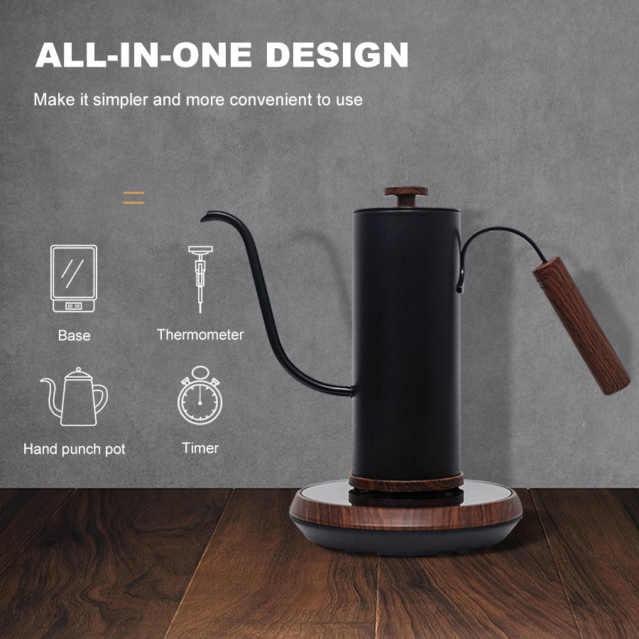 Hot Sale 2021 New Design 400ML Digital Control Gooseneck Water Kettle 800w Coffee Kettle Electric