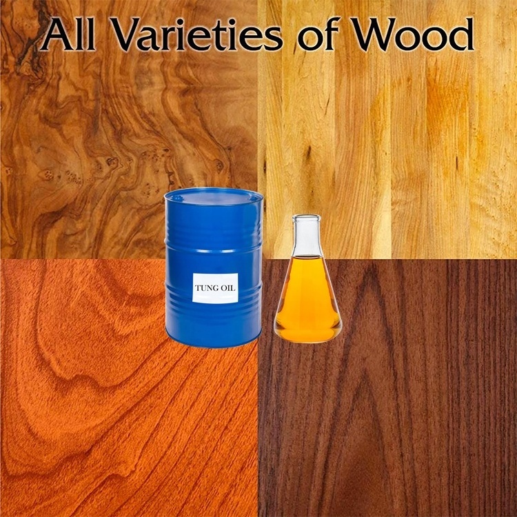 Factory Supply Food Safe Natural Pure High Purity Premium Grade Waterproof Anti-Cracking Cas 8001-20-5 Pure Tung Oil For Wood