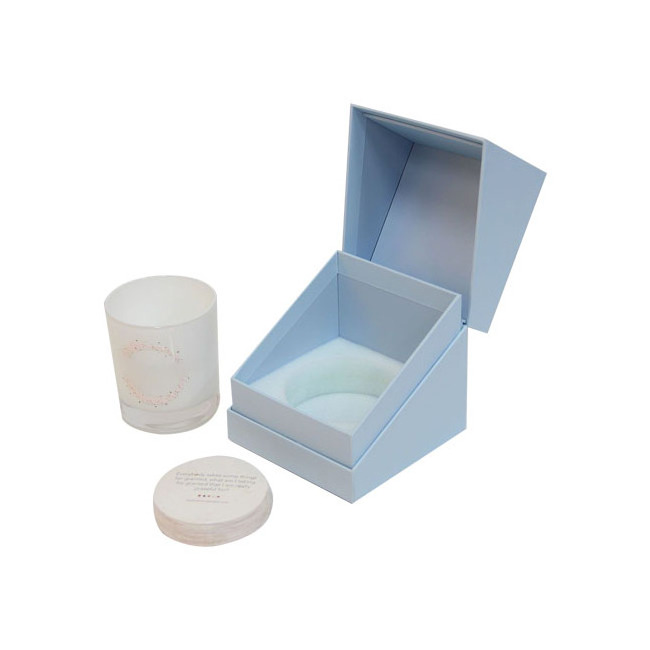 New product Wholesale Clamshell box embossing process Empty candle box packaging Aromatherapy candle gift box set with matches