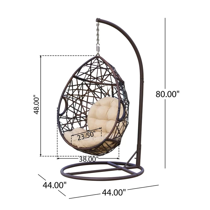 Outdoor Egg Shaped Patio Swing Chair Patio swings