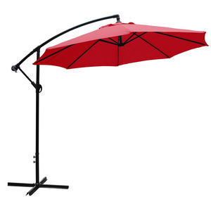 Good Sell Steel Pole Big Hanging Umbrella Outdoor cantilever offset hanging Garden Outdoor Patio Umbrella