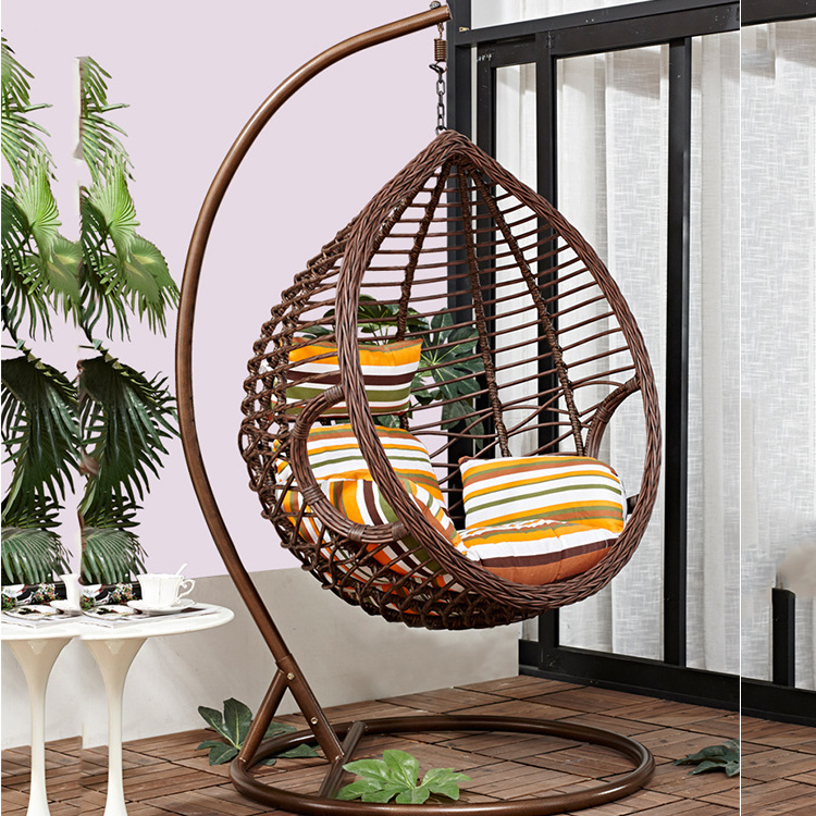 Modern Egg shape outdoor furniture garden wicker Rattan Patio Swings egg chair porch swing