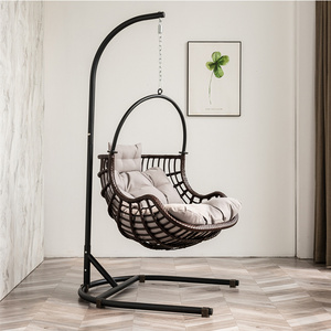 Modern Egg shape outdoor furniture garden wicker Rattan Patio Swings egg chair porch swing