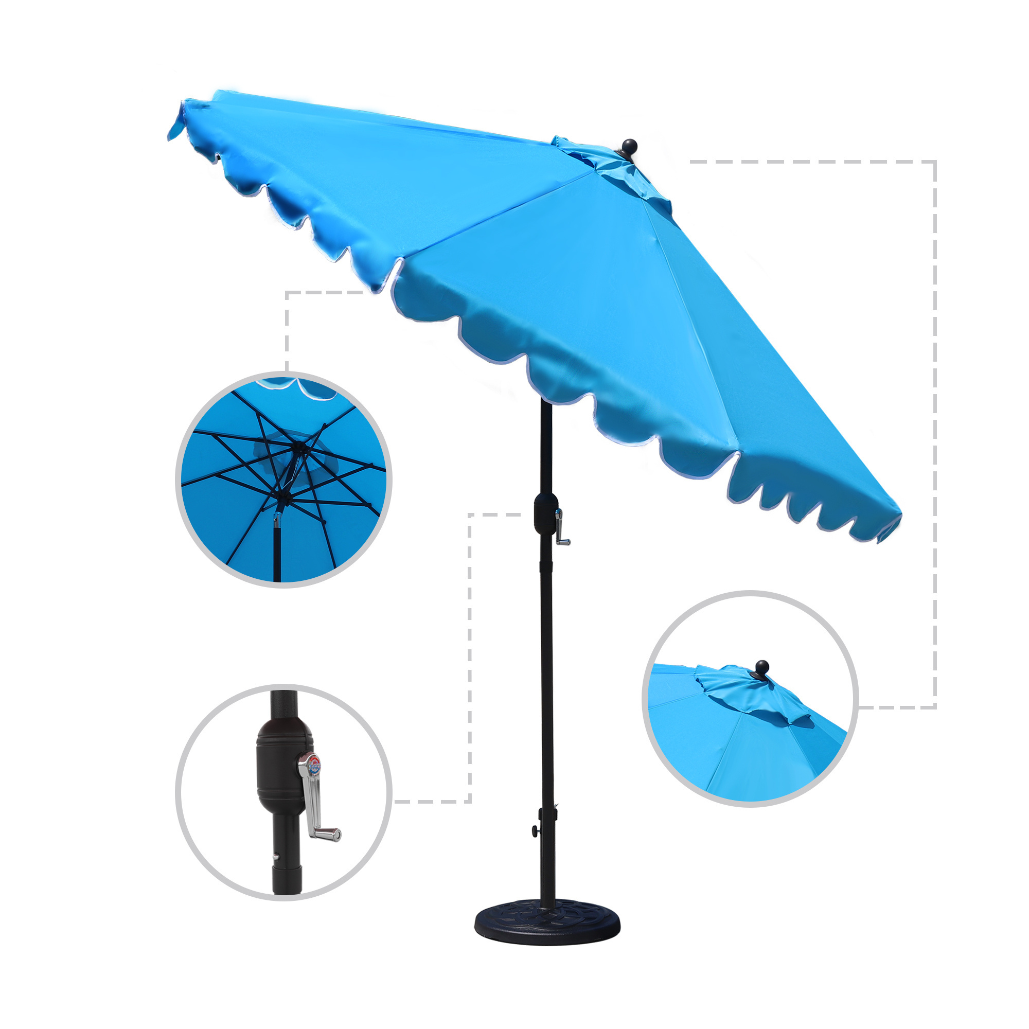 Garden furniture Umbrella restaurant pool Custom cafe Outdoor Parasol beach offset patio tassel sun umbrella pagoda umbrella