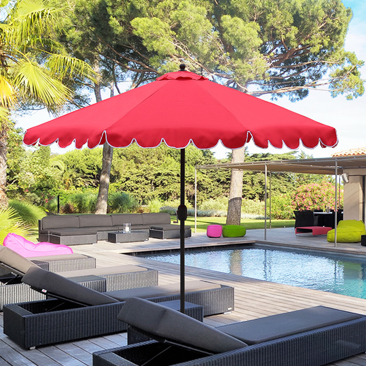 Garden furniture Umbrella restaurant pool Custom cafe Outdoor Parasol beach offset patio tassel sun umbrella pagoda umbrella