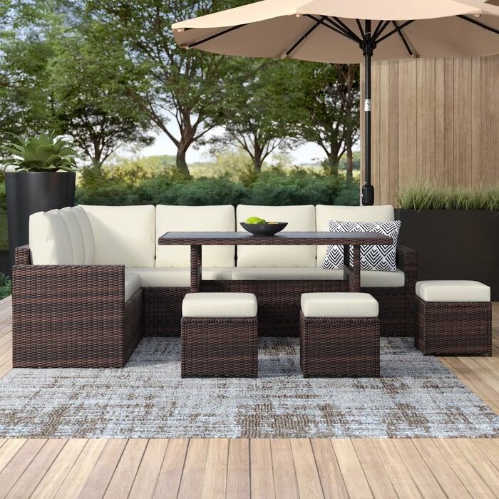 Wholesale Rattan chair wicker cane patio furniture set patio sectional sofa rattan furniture bistro set outdoor sectional