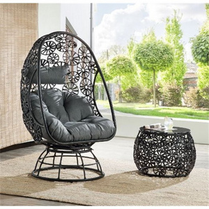 Modern outdoor furniture garden wicker Rattan outside patio swing indoor egg swing chair rattan patio swing with stand