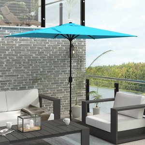 2022 Large Waterproof Double Canopy Outdoor Umbrella 10X6.5FT  Rectangular  Beach Umbrella Sun Garden Parasols Patio Umbrellas