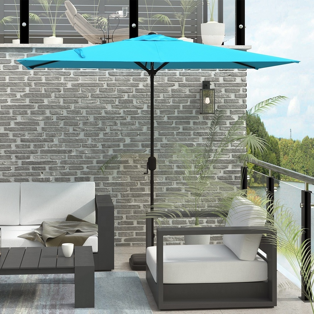 2022 Large Waterproof Double Canopy Outdoor Umbrella 10X6.5FT  Rectangular  Beach Umbrella Sun Garden Parasols Patio Umbrellas