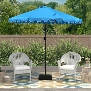 9ft outdoor windproof scallop umbrella outdoor garden sun umbrella patio parasol umbrella