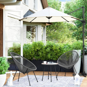 Rattan chair wicker outdoor garden patio sectional furniture 2 Seating conversation set gray 3pcs bistro patio furniture set