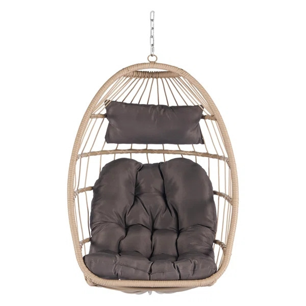 Hot Sale Foldable Patio Single Seat Garden Rattan Swings Hanging Egg swing Chair