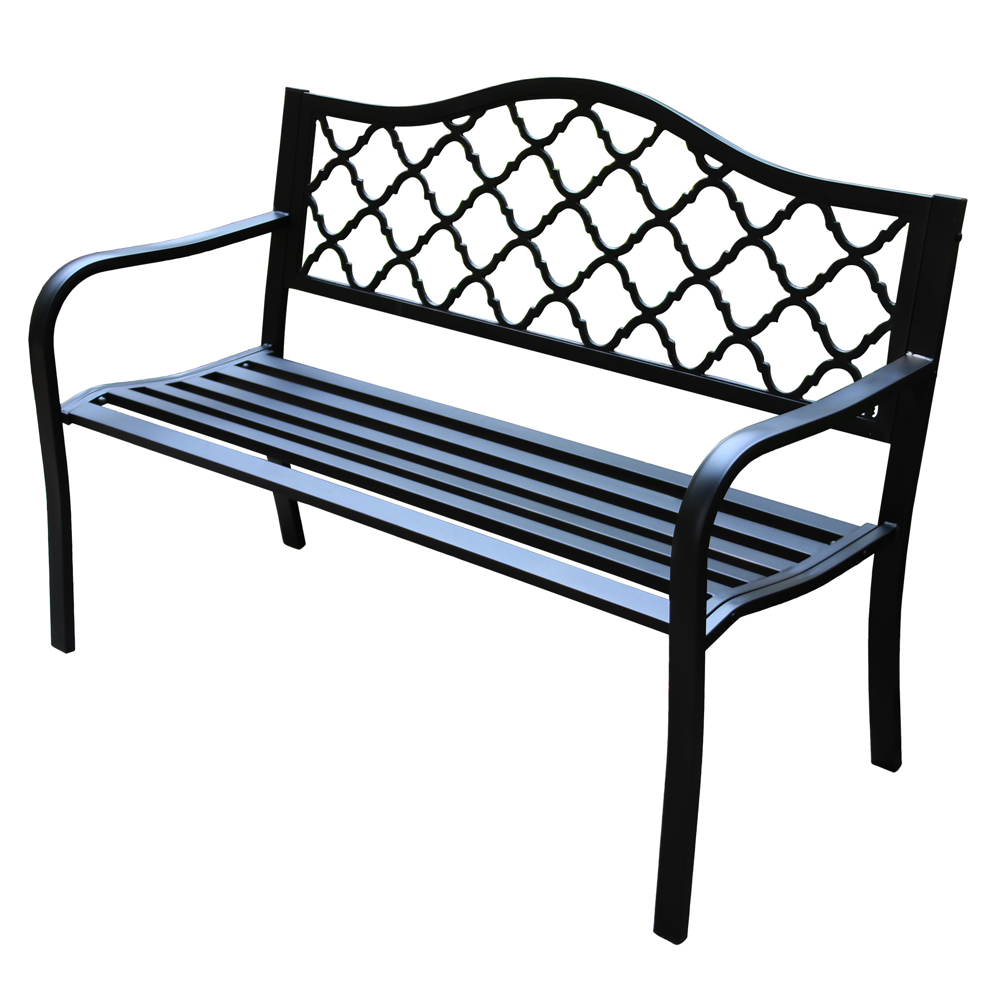 Factory Wholesale Outdoor Garden Furniture Park Seats Steel Benches Block Garden Benches Metal Patio Benches