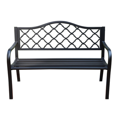 Factory Wholesale Outdoor Garden Furniture Park Seats Steel Benches Block Garden Benches Metal Patio Benches