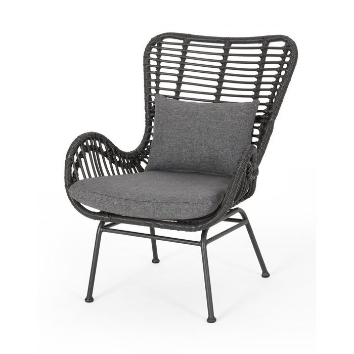 Elegant Furniture Modern Living Room Chair Design Armchair outdoor Accent Wicker Patio Chair rattan Accent chair with Cushions