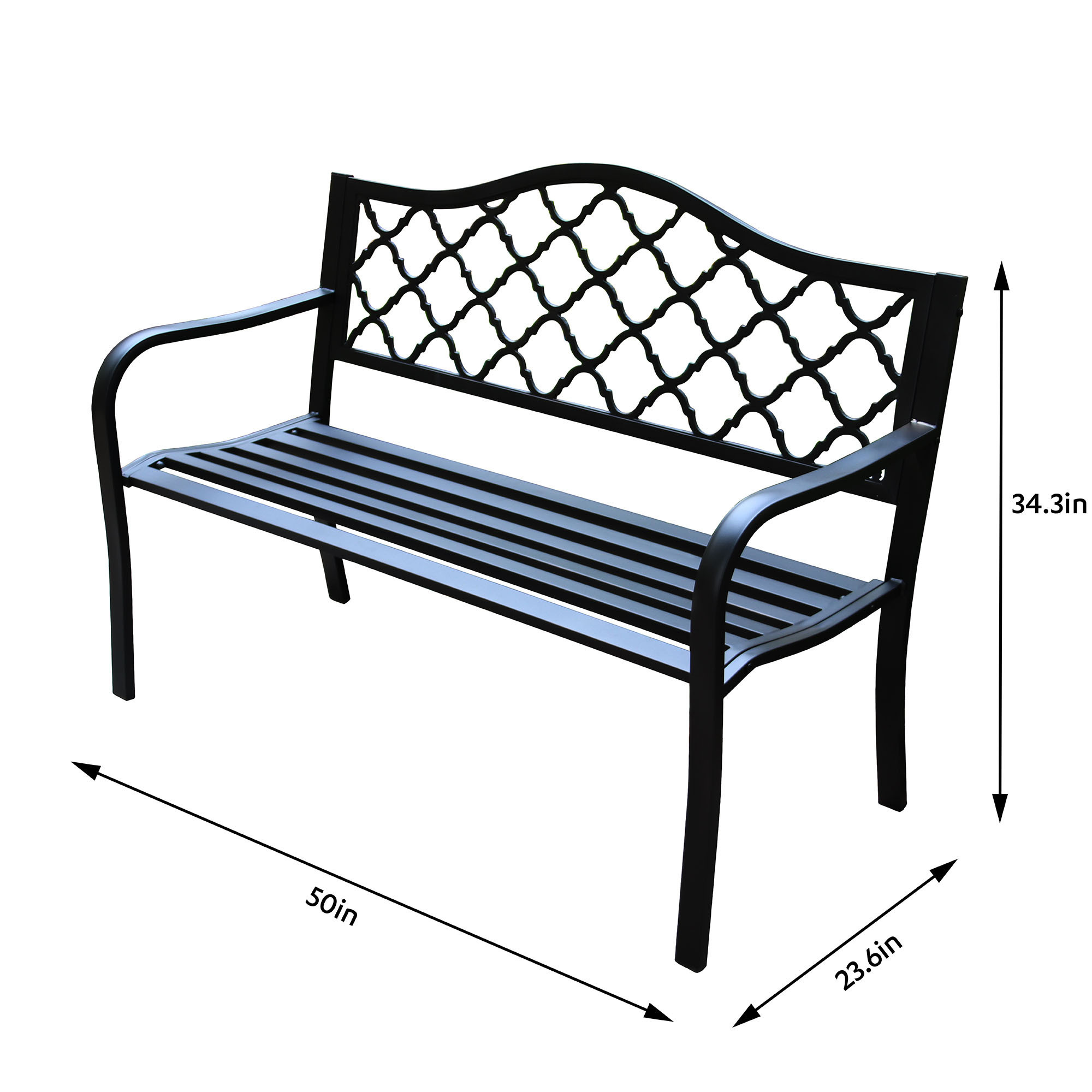 Factory Wholesale Outdoor Garden Furniture Park Seats Steel Benches Block Garden Benches Metal Patio Benches