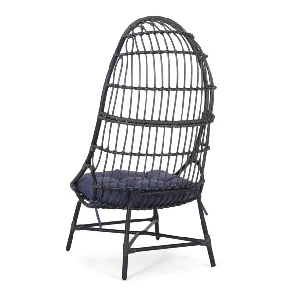 Water Drop Shaped Wicker Egg Chair Patio Egg Chair Modern Patio Outdoor Rattan Egg Chair