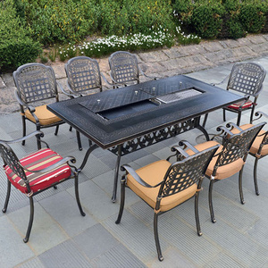 Outdoor furniture garden sets furniture metal cast iron Cast Aluminum garden chair set bistro table sets