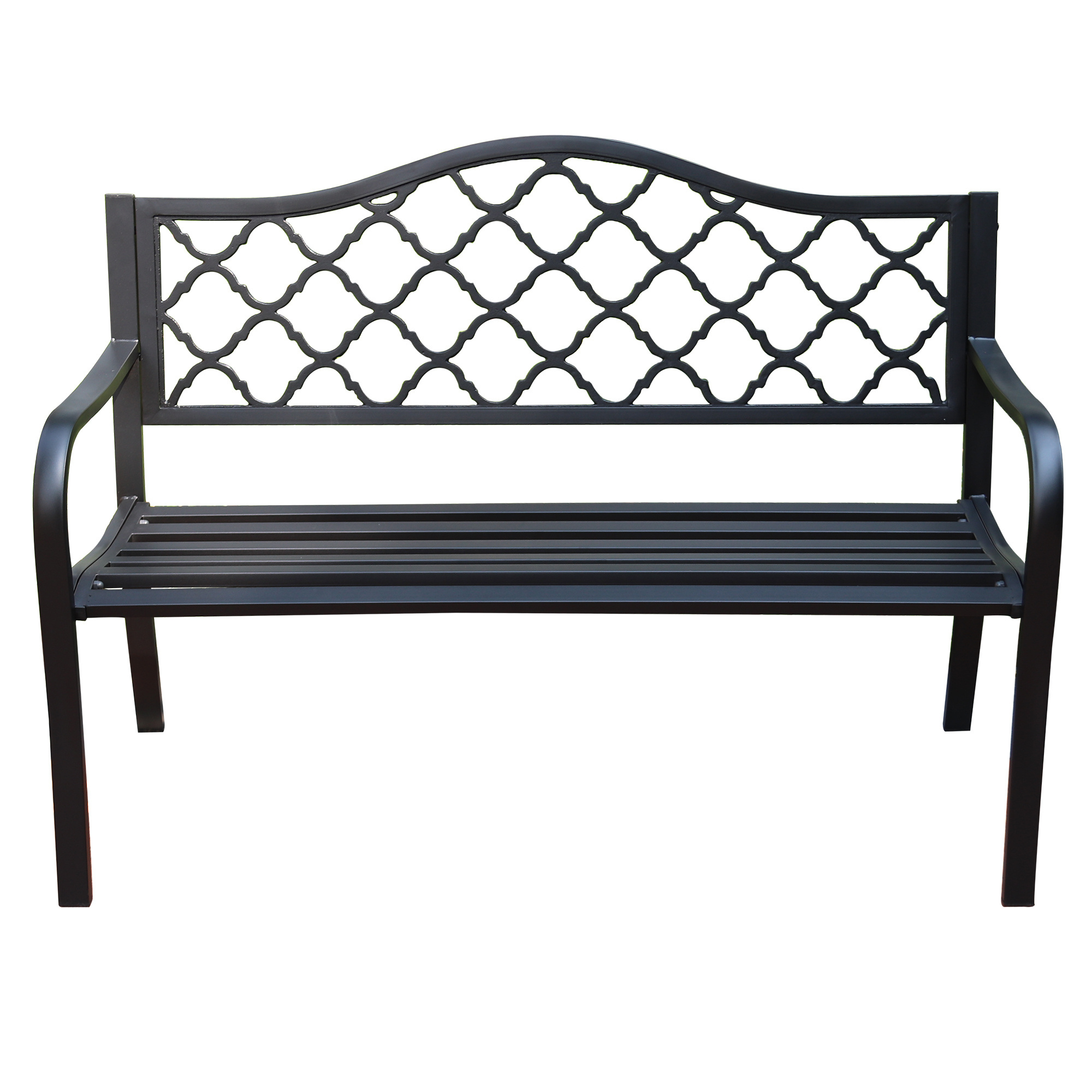 Factory Wholesale Outdoor Garden Furniture Park Seats Steel Benches Block Garden Benches Metal Patio Benches