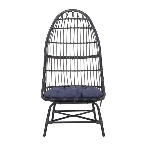 Water Drop Shaped Wicker Egg Chair Patio Egg Chair Modern Patio Outdoor Rattan Egg Chair