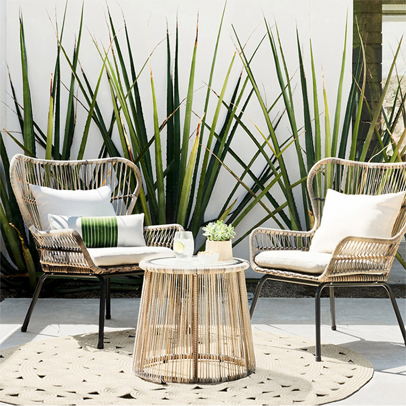 Garden rattan wicker patio set balcony furniture outdoor garden furniture set 3 piece patio furniture