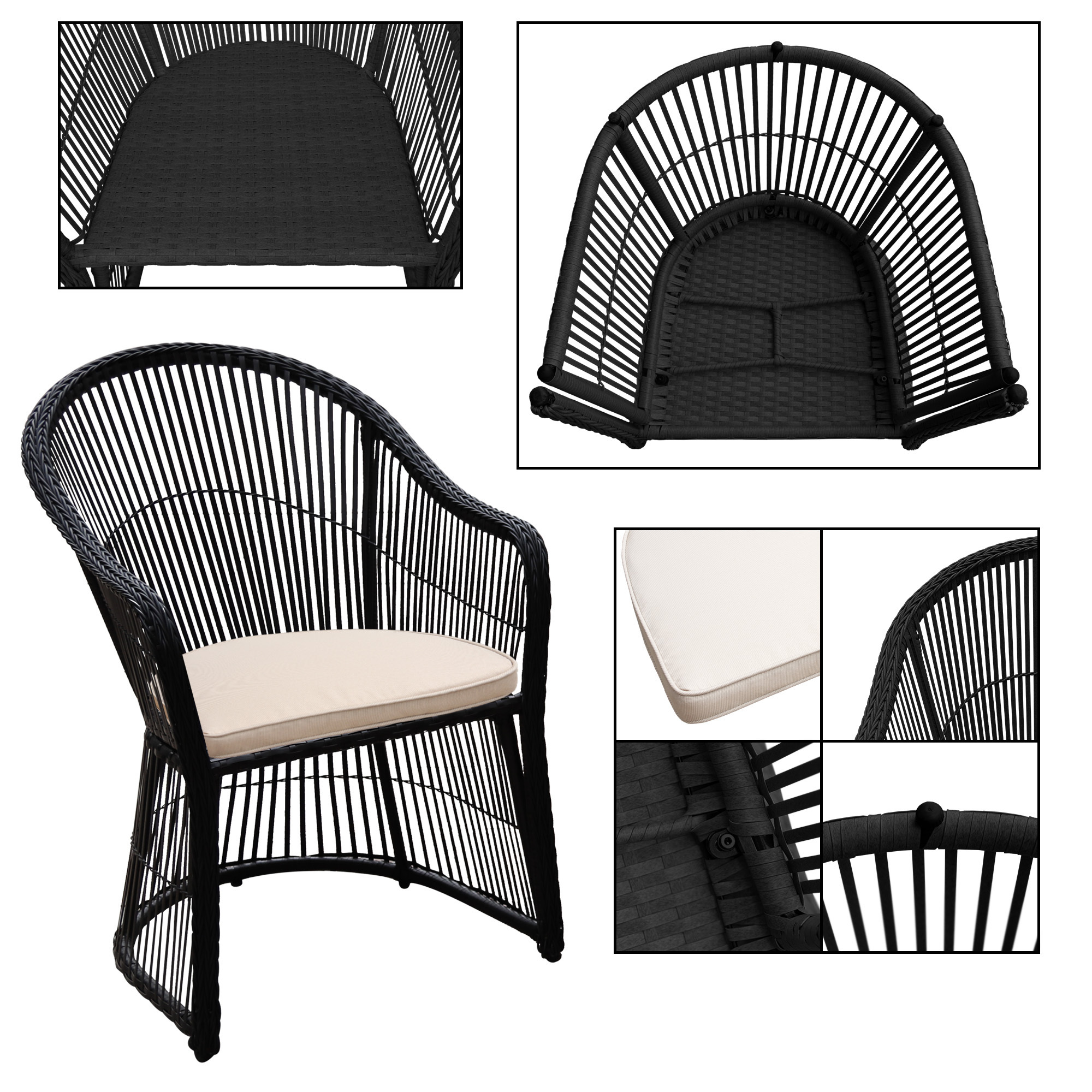 Classical design wicker chair outdoor dinning table set rattan furniture set