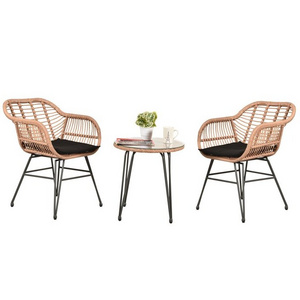 Wholesale Rattan chair wicker cane garden patio sectional sofa rattan furniture outdoor bistro set 3 piece