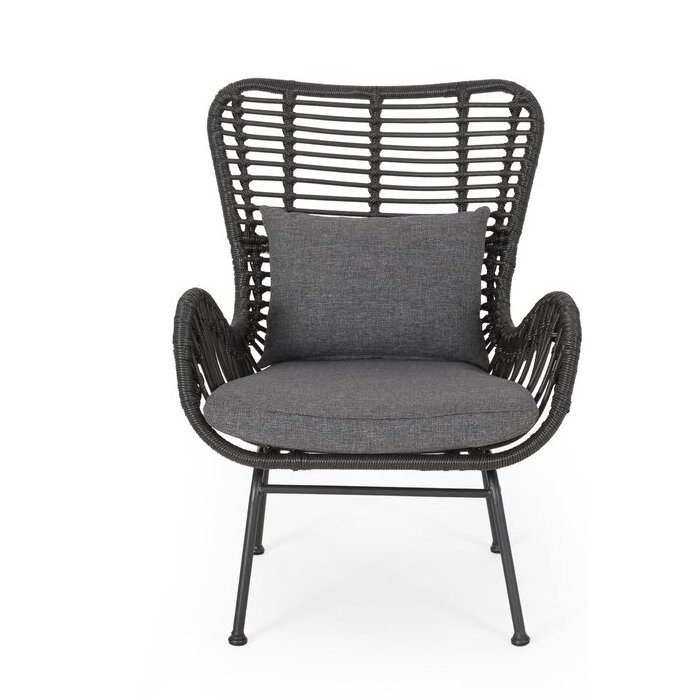 Elegant Furniture Modern Living Room Chair Design Armchair outdoor Accent Wicker Patio Chair rattan Accent chair with Cushions