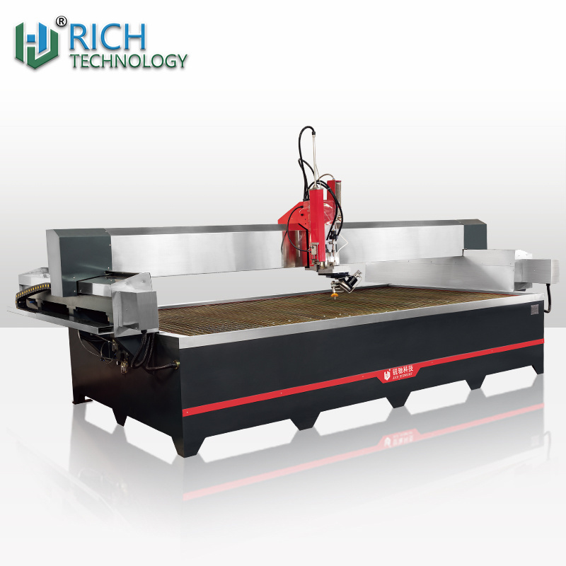 RICH slab stone ceramic quartz cnc 5 axis waterjet cutting machine good quality and nice China manufacture