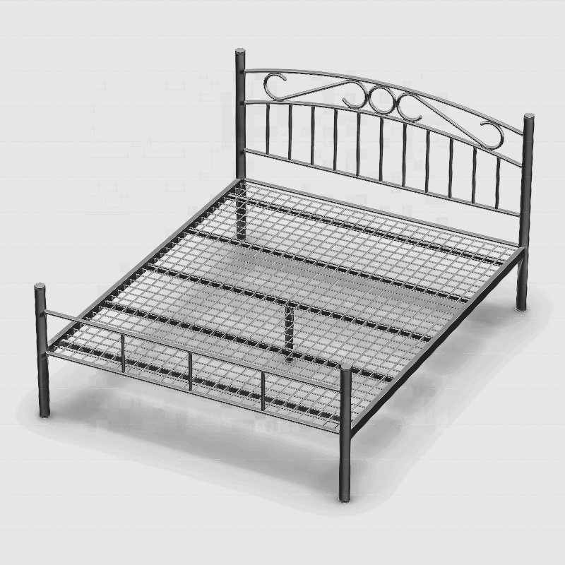 RW Wholesale Metal Bed Frame Factory Direct Bedroom Furniture for Hotel Hostel