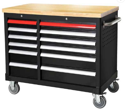 Garage Tool storage Trolleys 7 Drawer Cabinets with universal wheels and durable slide drawers