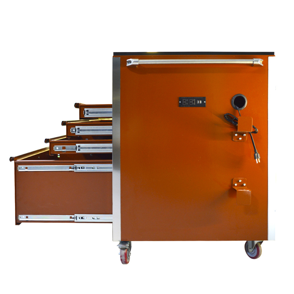 Customize popular hand-propelled tool cart and toolbox.