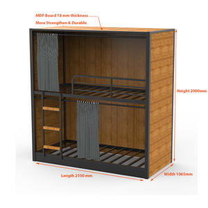 children bed school hostel horizontal soundproof sleeping pod capsule sleepbox hotel bunk bed