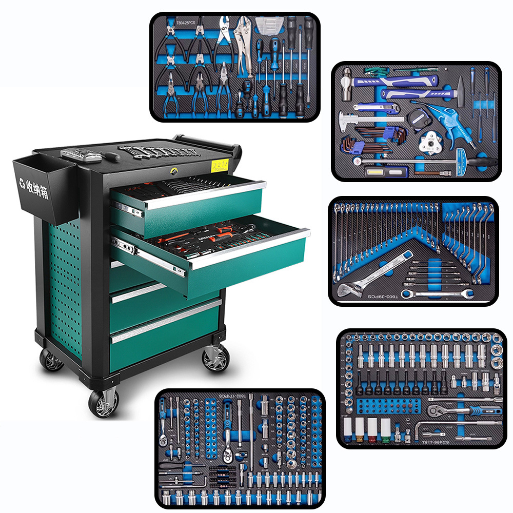 2023 New design customized garage workshop 5 drawers metal rolling tool Cabinet/Trolley/Cart