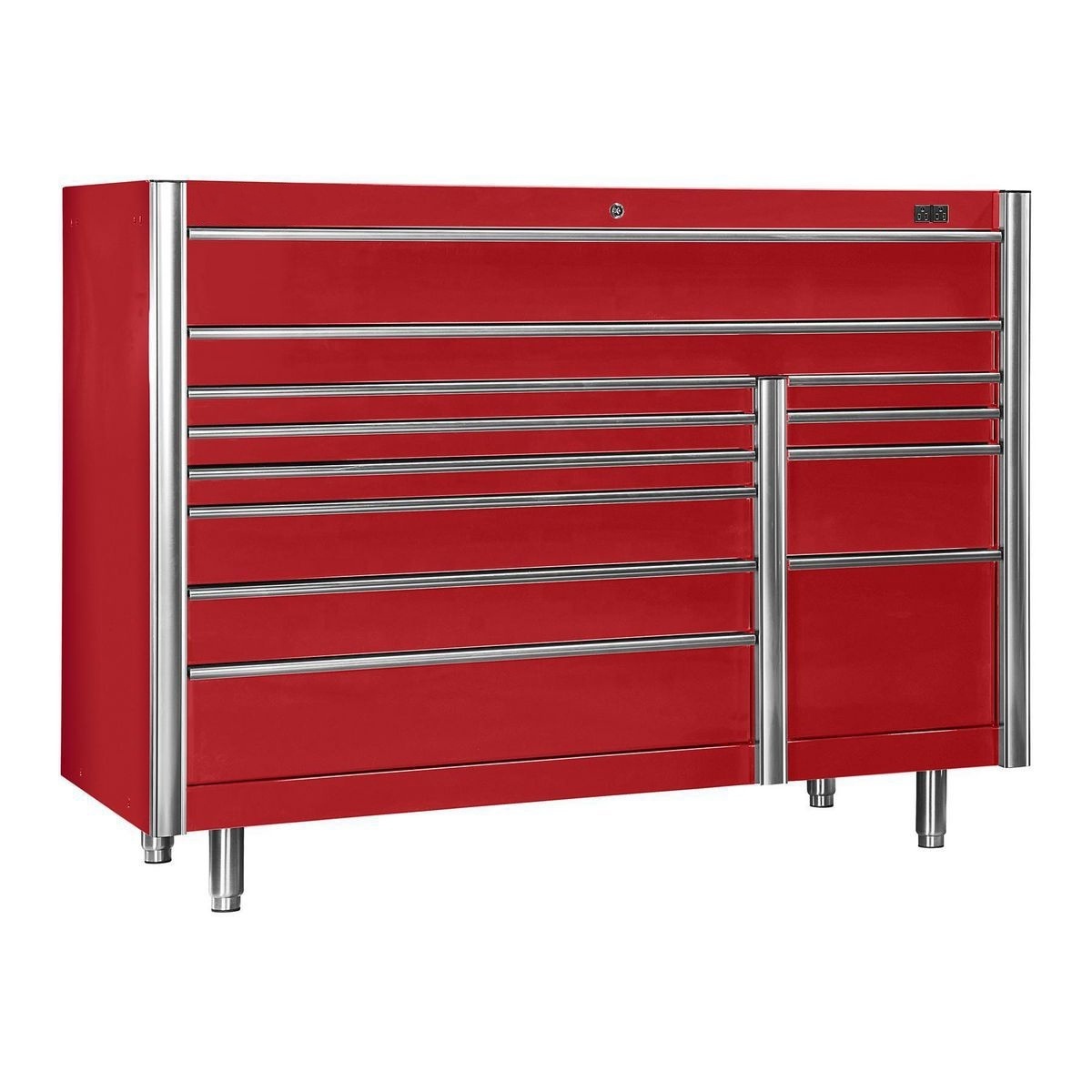 Customize popular hand-propelled tool cart and toolbox.