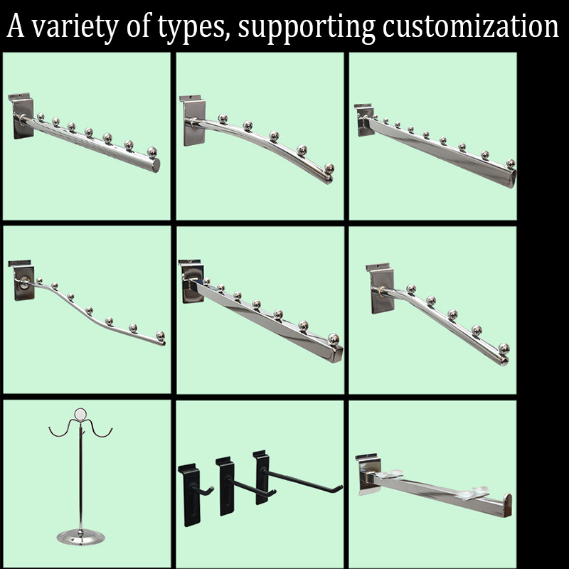 Wholesale slot wall display hook with beads slatwall shelf simple hooks