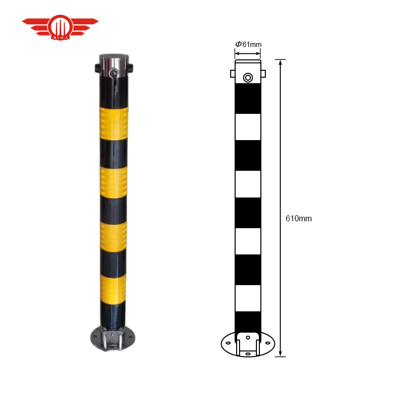 Easy Installation Reserved Parking Sign Collapsible bollard Manual Car Fold Down Safety Bollards