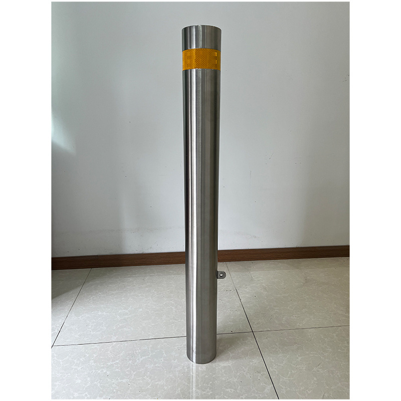 Road Blocker Lockable Post 304 316 Stainless Steel Welded Recessed Barriers Modern Street Security Parking Removable Bollards