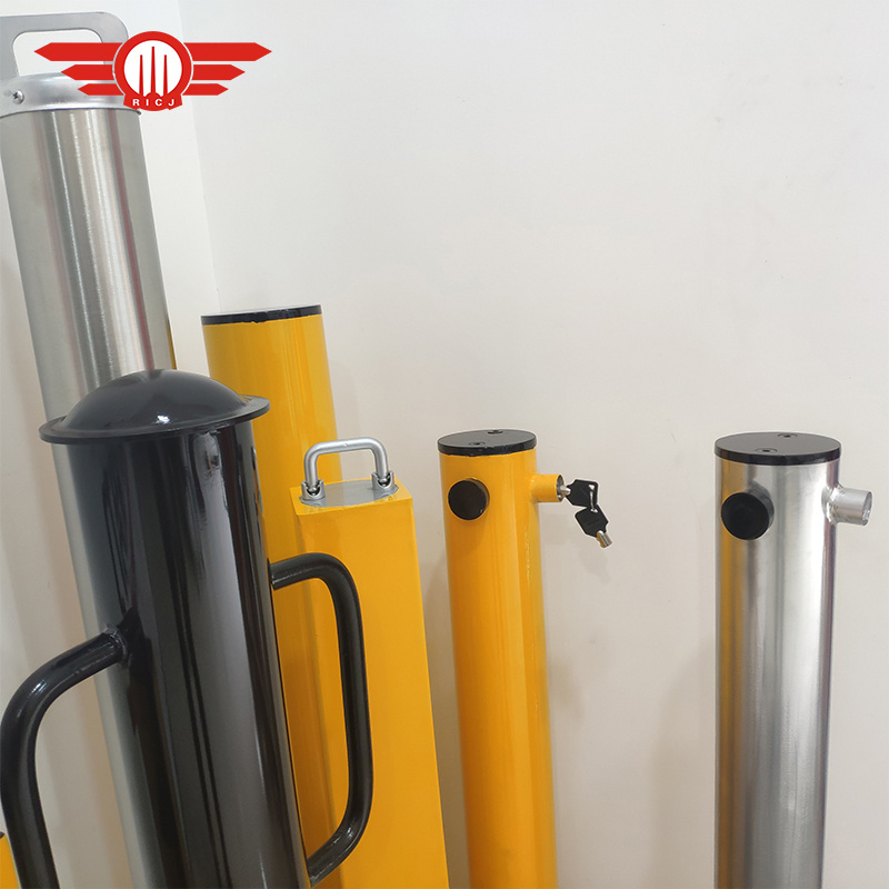 Factory Fold Down Car Parking Reservation Post Stainless Steel Security Bollard Driveway Removable Post Bollard