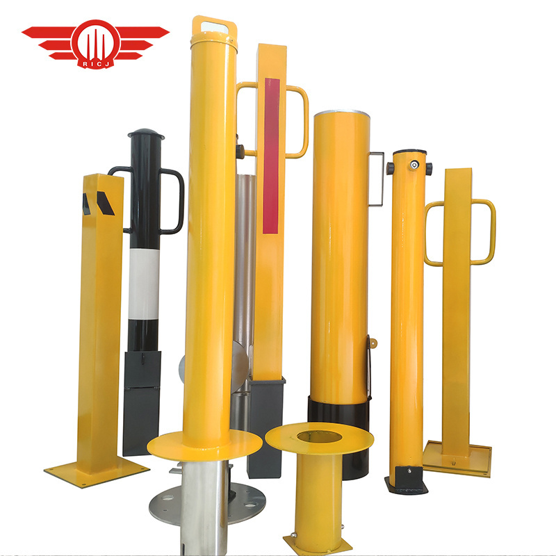 Factory Fold Down Car Parking Reservation Post Stainless Steel Security Bollard Driveway Removable Post Bollard