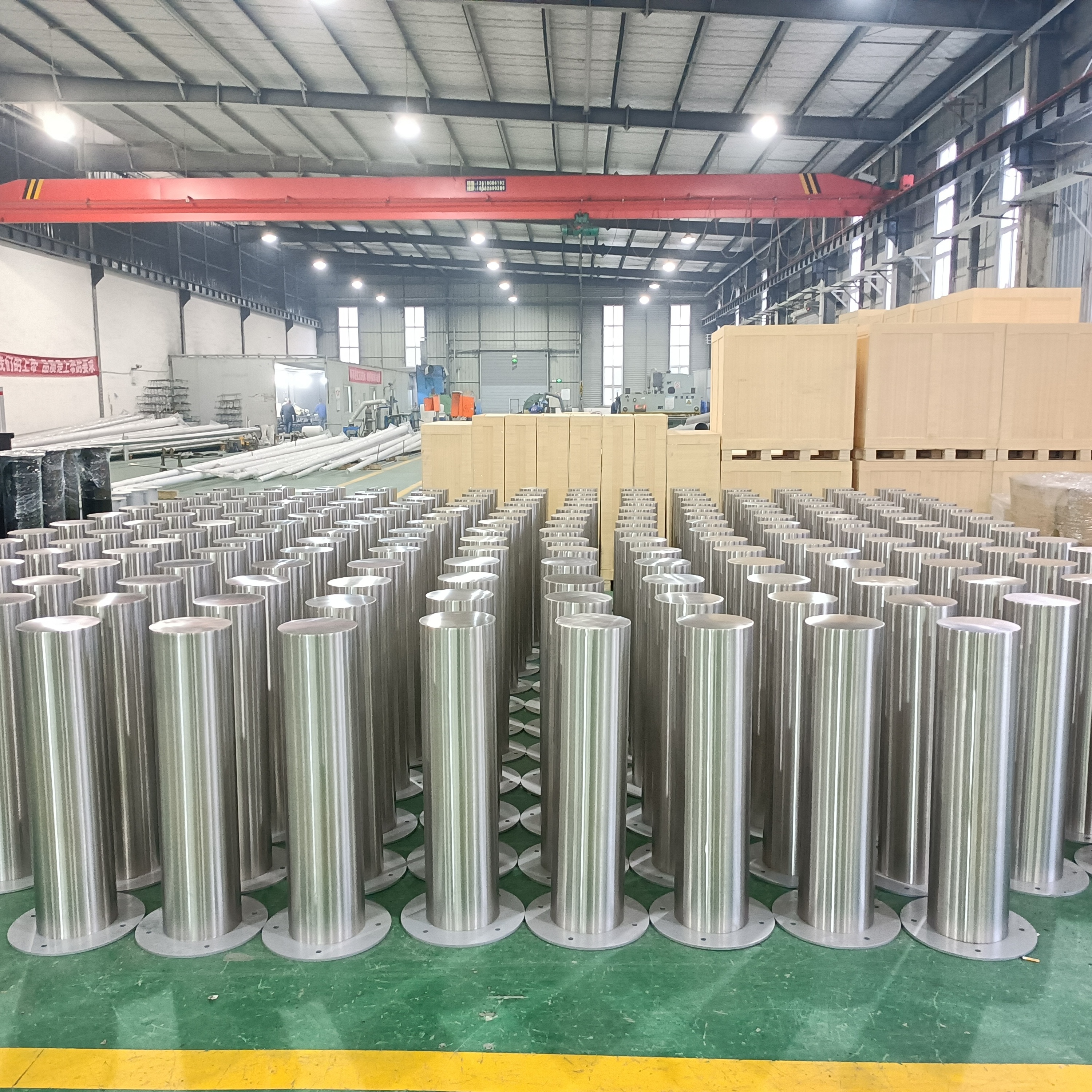 Wholesale Fixed Stainless Steel Bollards Outdoor Security Bollard Post Ss316 Metal Safety Protection Fixed Bollard