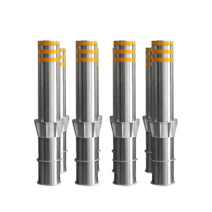 Wholesale Driveway Security Stainless Steel Bollards Solid Embedded borne en acier Fixed Bollards