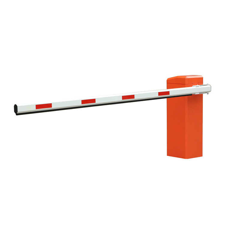 car parking and toll access control automatic articulated DC parking boom barrier gate with led light on pole