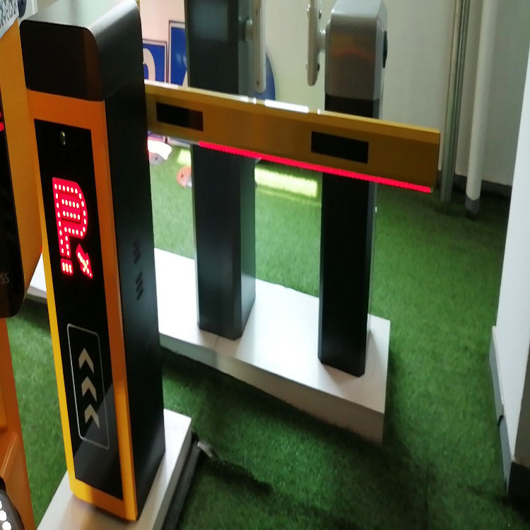 car parking and toll access control automatic articulated DC parking boom barrier gate with led light on pole