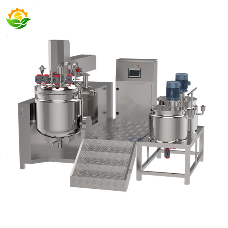 With Vacuum Suck Emulsion Mixing Tank For Cosmetic Making Machines