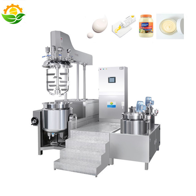 With Vacuum Suck Emulsion Mixing Tank For Cosmetic Making Machines