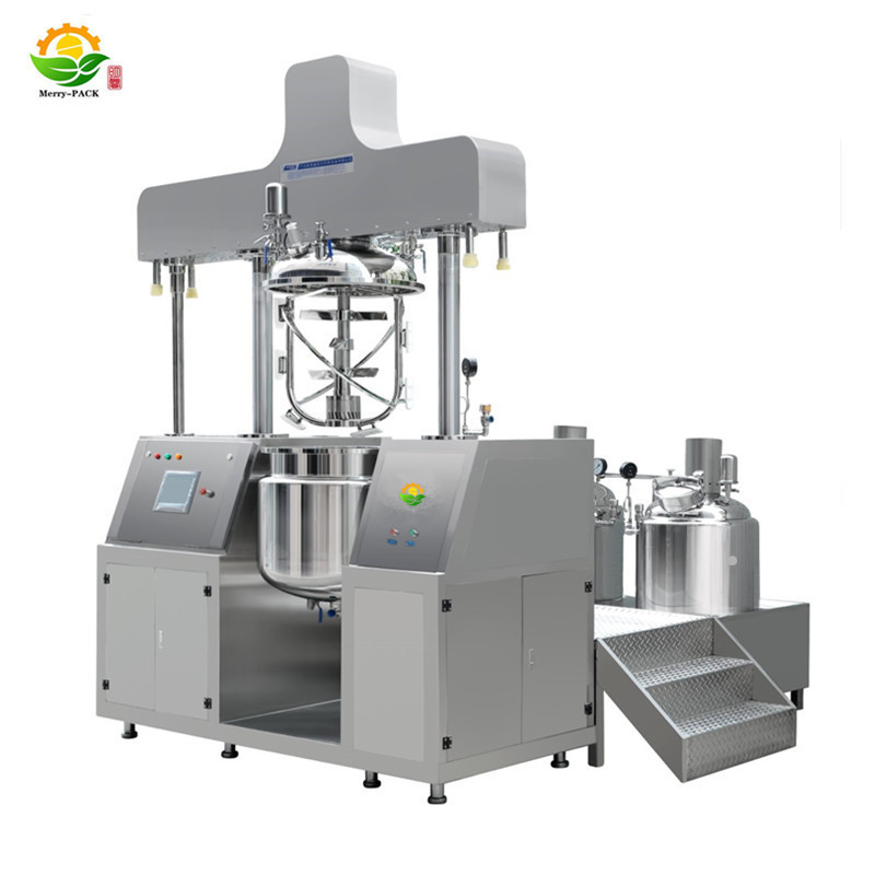 With Vacuum Suck Emulsion Mixing Tank For Cosmetic Making Machines