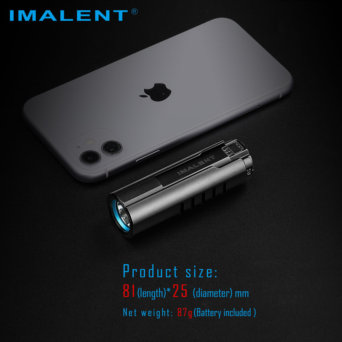 IMALENT 4000 lumens LED flashlight Mini EDC torch fits in the pocket of a shirt