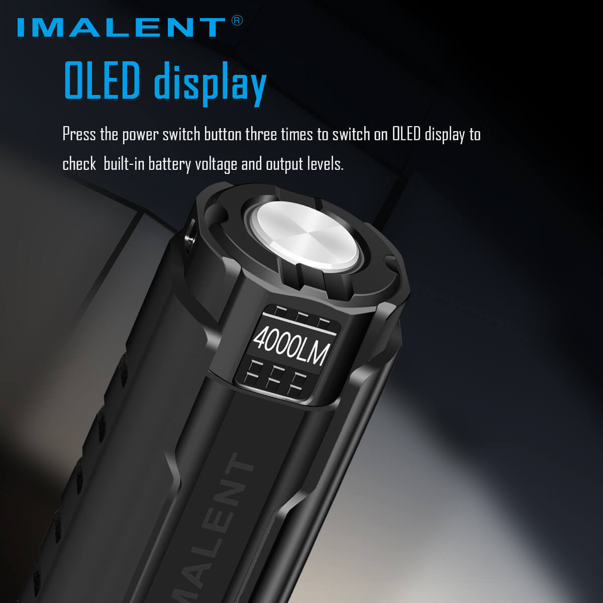 IMALENT 4000 lumens LED flashlight Mini EDC torch fits in the pocket of a shirt