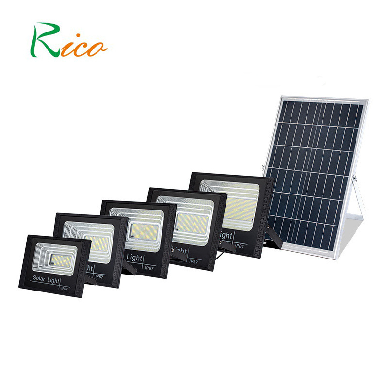 Garden light 100 watts IP67 solar led flood light remote control Solar Security Lights from Dusk to Dawn